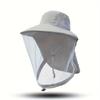 1pc Bucket Hat with Net Mesh, Summer Anti-Mosquito Hat for Outdoor Fishing Hiking Gardening