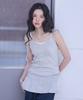 COMONINOZ W Eyelet Shirring Long Sleeveless [Light Gray]