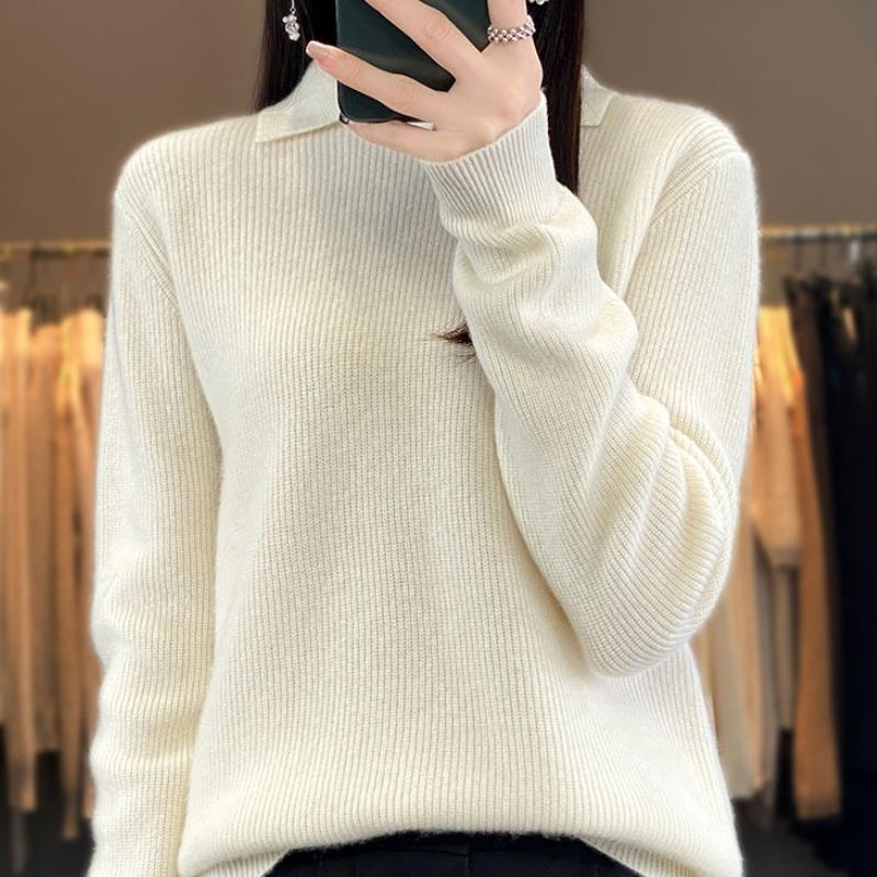 

New Autumn and Winter Andy Velvet Lapel Sweater for Women s Skin-friendly and Warm Versatile Pullover Sweater Fashionable Slim Base Shirt XXL фіолетовий