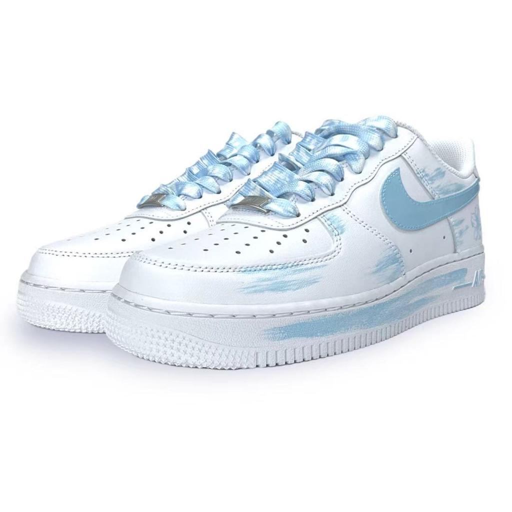 Nike Scarpe da Skateboard Nike Air Force 1 Basse da Uomo Blu Bianco CW2288-111(Team371-)