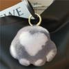Kitten Paw Rex Rabbit Fur Keyring Pendant - Cute Plush Ball Bag Charm Birthday Gift