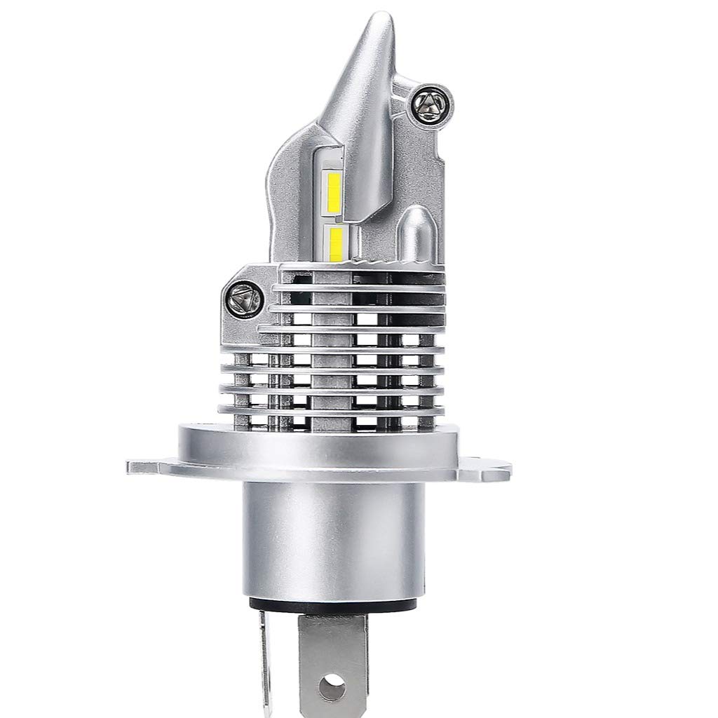 

LUMILIGHT Светодиодная фара для мотоцикла H4Hi/Lo без вентилятора 20 Вт, совместимая с новым техническим осмотром транспортного средства, совместимая с автомобилями 6000 лм, совместимая с 12 В/24 В