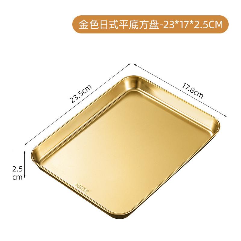 304 Stainless Steel Rectangle Tray Large Capacity Metal Food Serving Pan Steamed Rice Sausage Plate Kitchen BBQ Storage Trays
