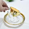 1pc Nordic Style Light Luxury Enamel Flower Coffee Cup Home Office Afternoon Tea Cup Drinking Utensil Suit