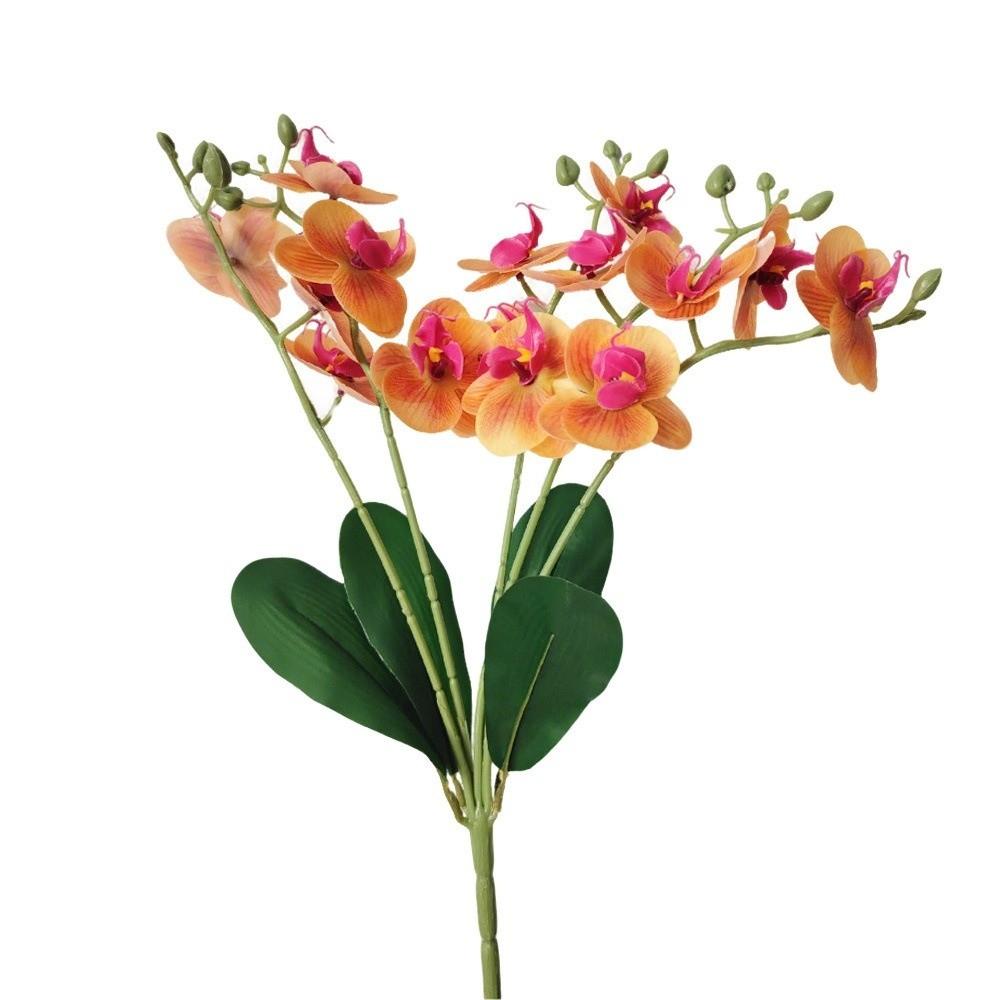 15 Heads Artificial Phalaenopsis Bouquet Photography Props Wedding Fake Flower  Wedding Decoration