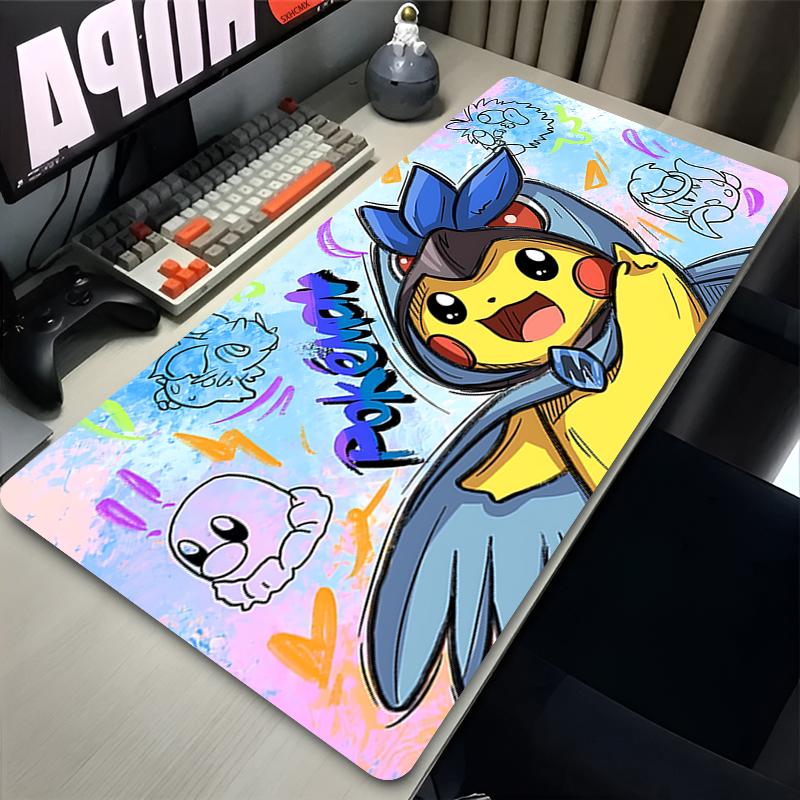 Mouse Pad Large Game Rubber Desk Mat Computer Keyboard Pad PPokemon Pikachu PC Gaming Accessories Carpet Kawaii Mousepad