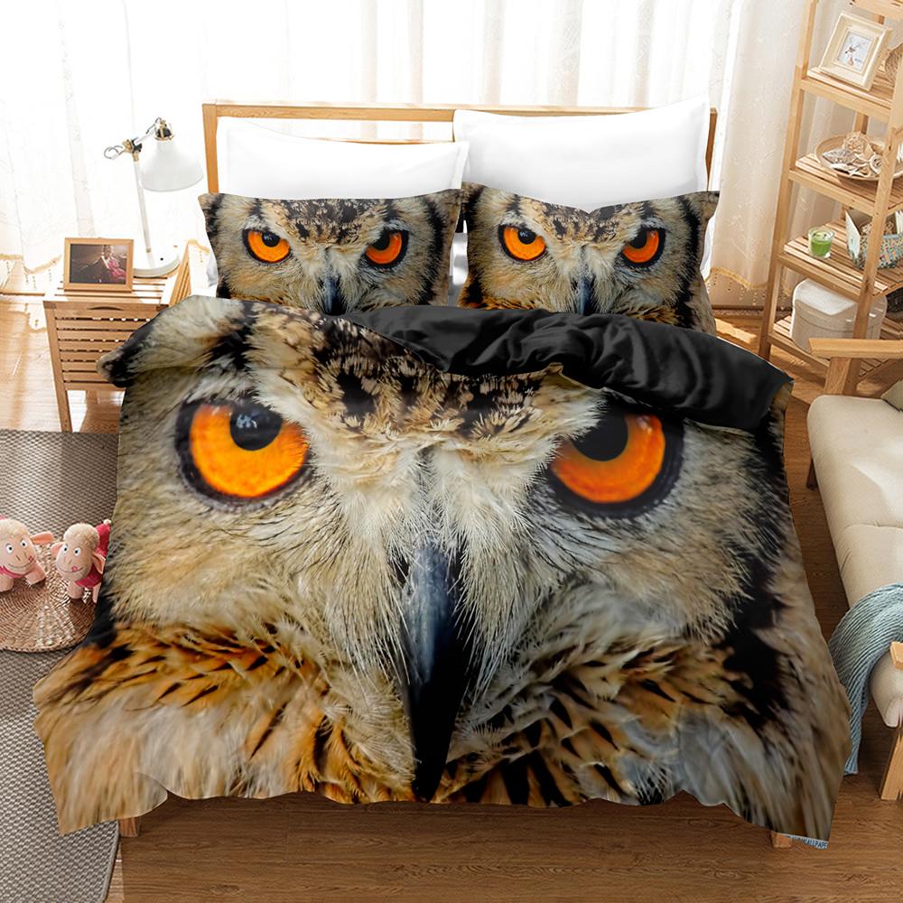 Comforter 3Dthe Owl Bedding Sets With Twin Full Queen King Bedclothes