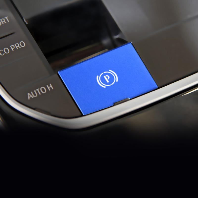 Elektronische Handbremsknöpfe Aufkleber für BMW 3er G20 G28 - Eine Taste Startknopf Dekoration Abdeckung Zierleiste Aluminiumlegierung