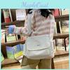 Vintage-style Canvas Shoulder Bag Unisex Design Lightweight Waterproof Crossbody With Letter Elements
