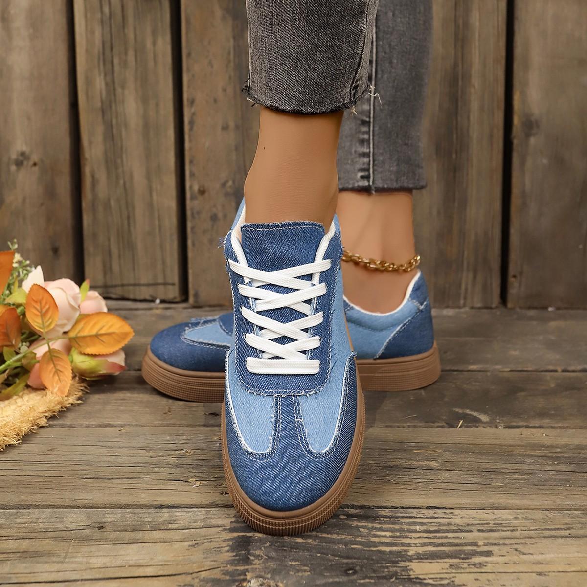 

толстоподошвенные немецкие тренировочные туфли 36~ 42 большого размера женская обувь 2024 осень и зима популярные спортивные туфли с круглым носком, нескользящие, на шнуровке 42 темно-синий