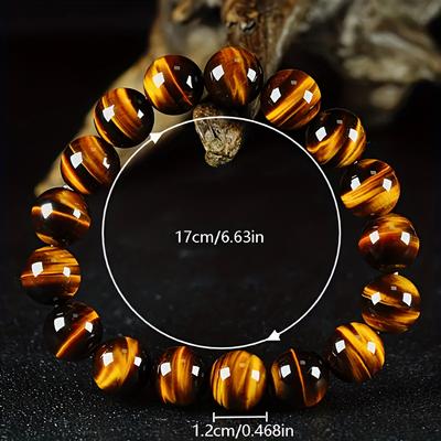 Mode Große Tiger Eye Armreif Armband Tiger Auge Stein Armband 1 stück Für Männer Und Frauen 12mm Glück Schmuck Für männer Und Frauen Natürliche