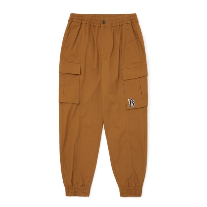 MLB Boston Red Sox FW22 Boston Small Logo Multi-Pocket Work Pants Men pants Brown 3LWPB0324-43BGD