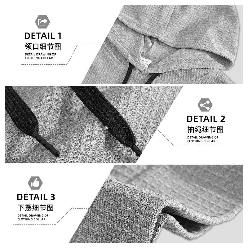T-shirt casual con cappuccio a maniche corte da uomo, estate nuova europea e americana, tinta unita, top da uomo, t-shirt pesante