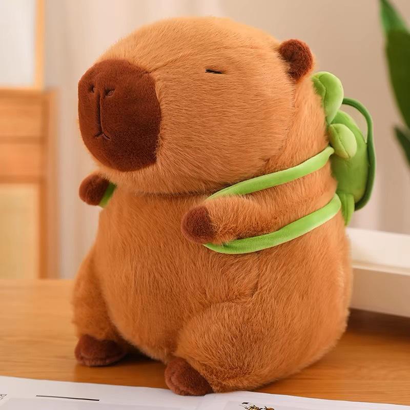 Capybara-Kun Plush with Turtle Shell Sitting Posture
