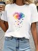 (Asian Size) Tee Top Print Women Woman Fashion Clothing Short Sleeve T Shirt Cartoon Cute 90s Female Graphic T-shirts