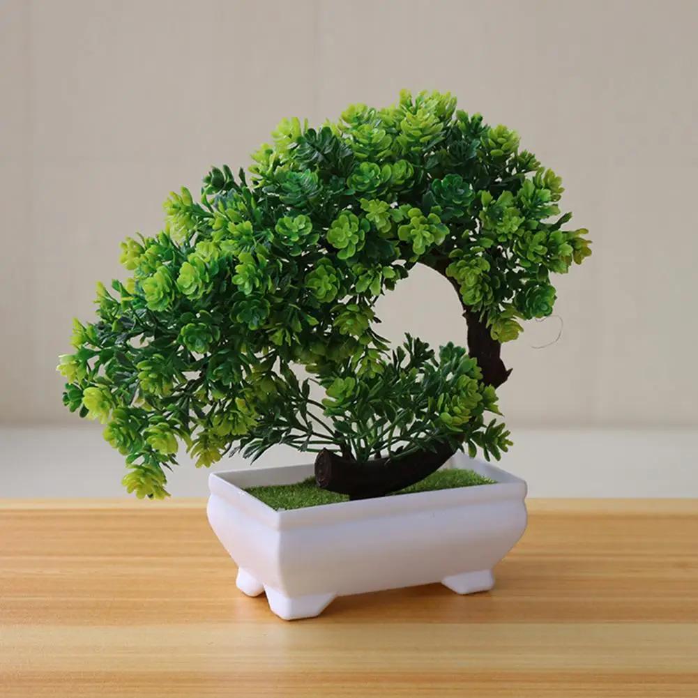 Artificial Plants Bonsai Small Tree Simulation Plants Fake Flowers Table Potted Ornaments Home Decoration Hotel Garden Decor