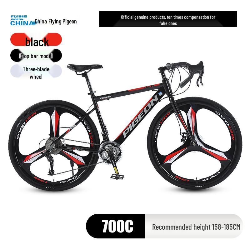 700C Road Bike with Spoke Wheel: Unisex Mountain Bicycle with Variable Speed