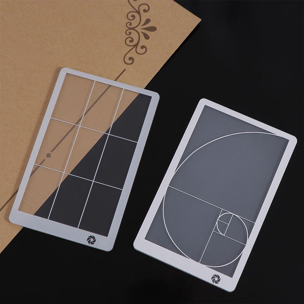Transparent Golden Ratio Ruler Composition Fibonacci Viewer Viewfinder Ruler Art Tool