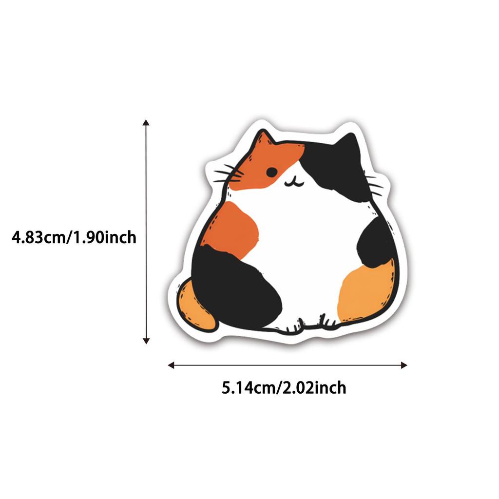 50 Cute Cat Planet Doodle Stickers - Waterproof for Suitcases, Notebooks, Journals