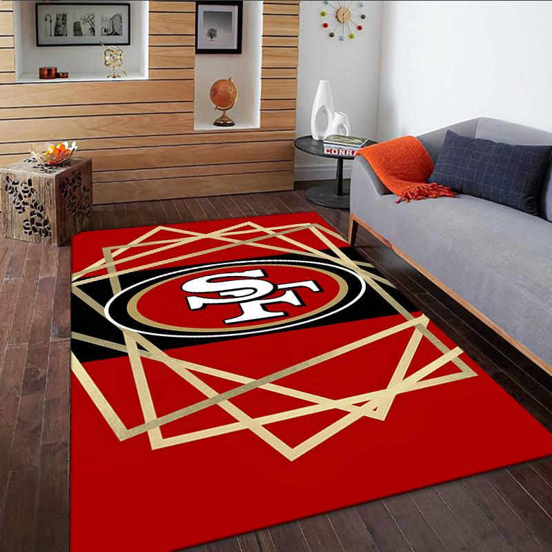 San Francisco Football Teppich, Küchenteppiche, Yogamatte, Rutschfeste Matten, Teppich für Badezimmer, Wohnzimmer Schlafzimmer, Camping Teppiche Weihnachtsgeschenk