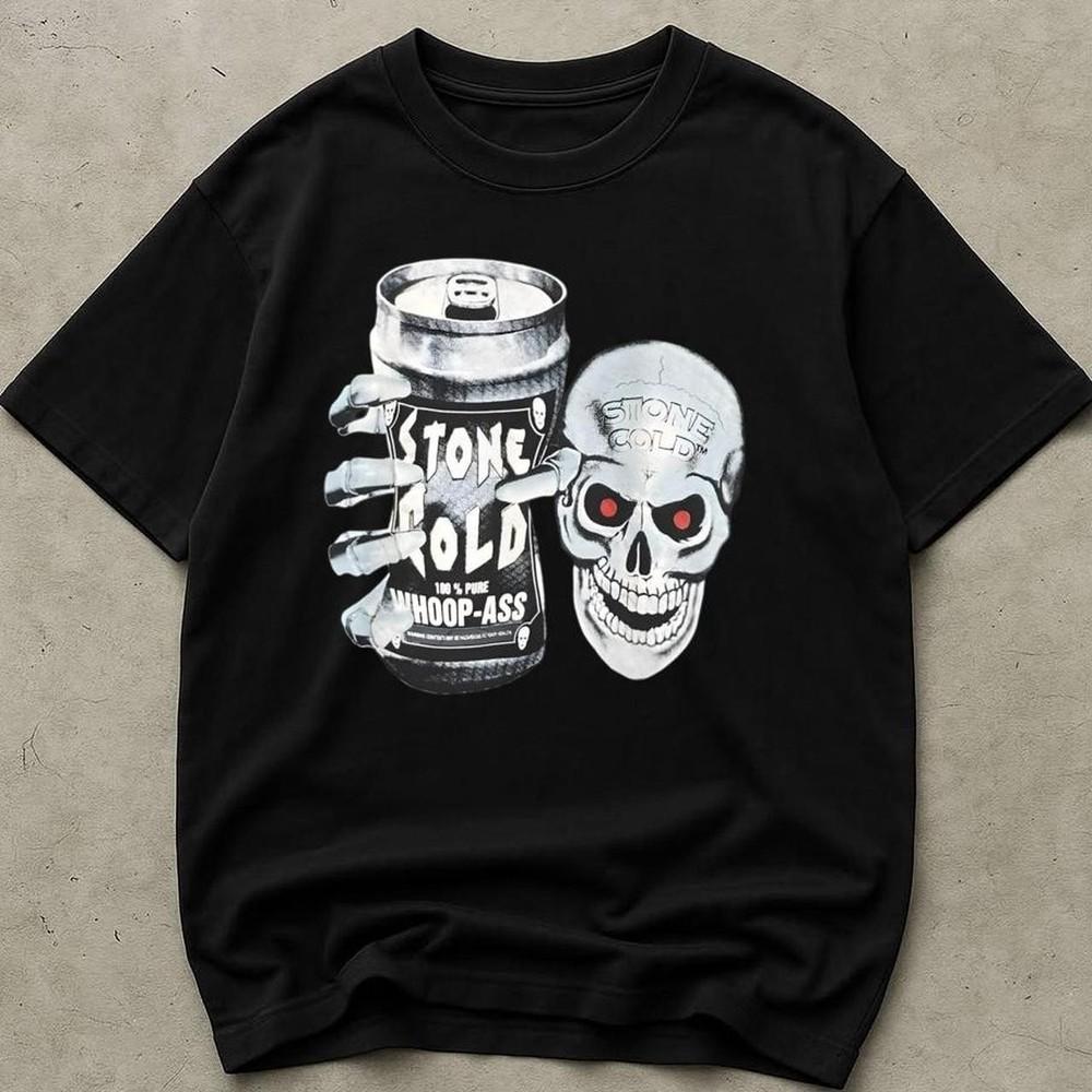 STONE COLD STEVE AUSTIN Футболка Whoop Ass Унисекс Концертная S-5XL LO371 Унисекс Футболка XXXL