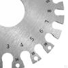 Weld Inspection Gauge Measurement Markings Metal Joining Seam Brushed Silver
