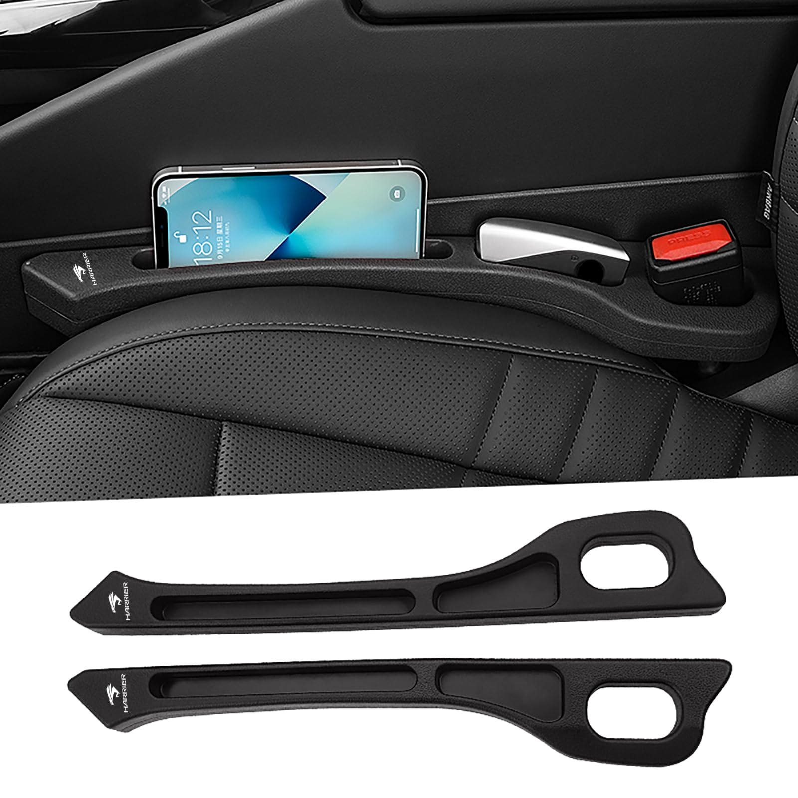 

dedicated car seat cushions with logos for the Toyota Harrier and G Easy installation for safe prevents and provides storage for small Includes two