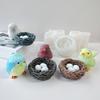 Epoxy Resin Bird Nest Ornament Mold Silicone Crafts Mold for Home Decoration
