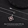 S925 Sterling Silver Korean Moissanite Four-Leaf Clover Necklace - Light Luxury National Style for Ladies