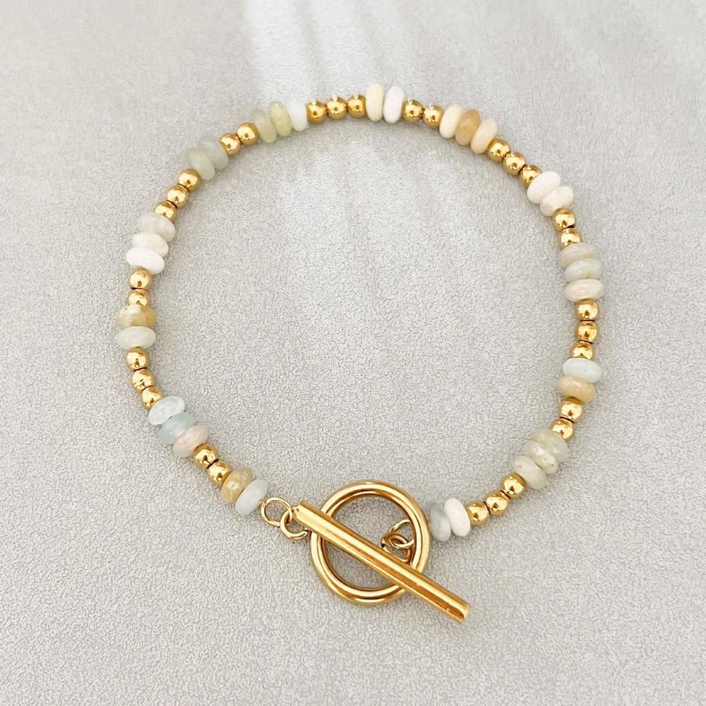 Bohemian Style Spacer Beads Bracelet Adjustable OT Ring-clasps Bracelet Daily Style K