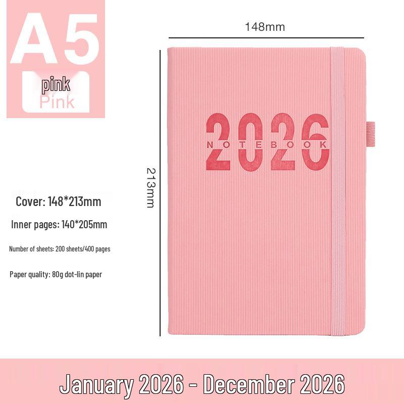2026 English-Spanish Daily Planner & Business Notebook