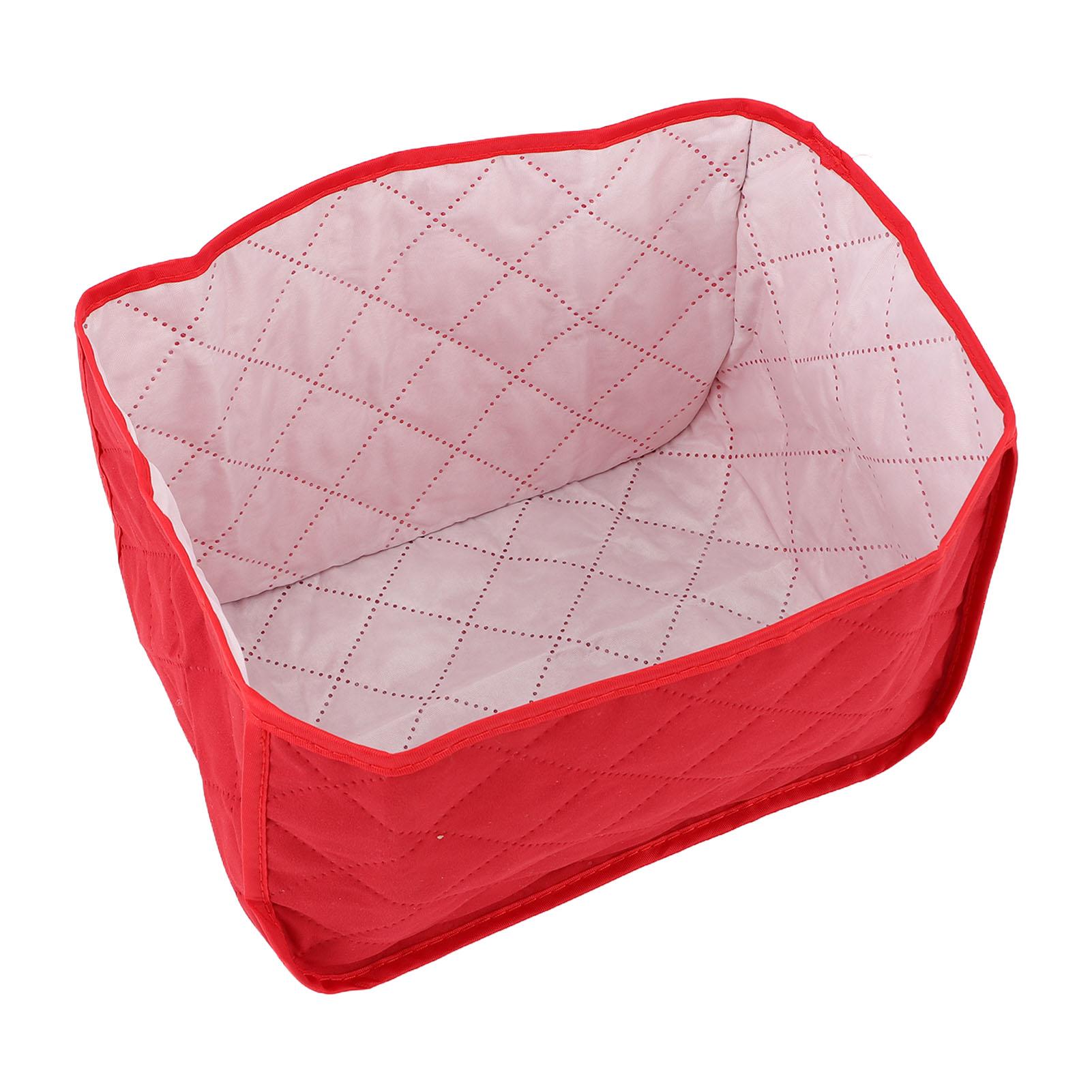 2   Toaster Cover Polyester Quilted Toaster Dust Proof Cover Fingerprint  or for Small Kitchen Appliance Red