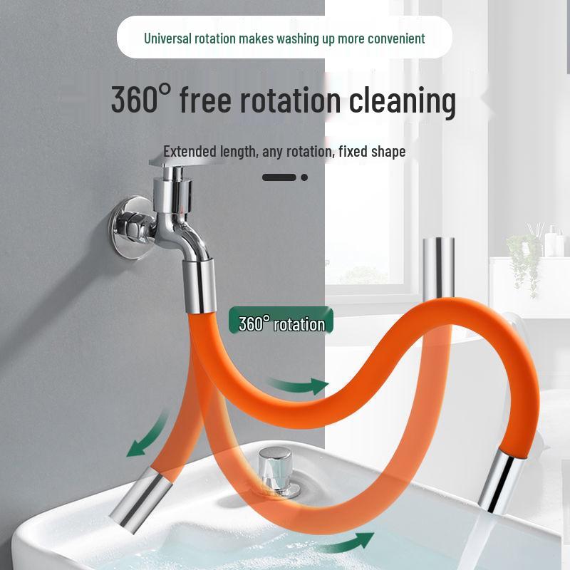 Stainless Steel Universal Faucet Extender - Splash-Proof Bathroom Sink Attachment