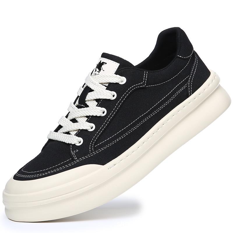 

Men s Summer Oxford Canvas Sneakers - Versatile, Breathable, Lightweight, Non-slip, Thick Sole. Size 40 чорний