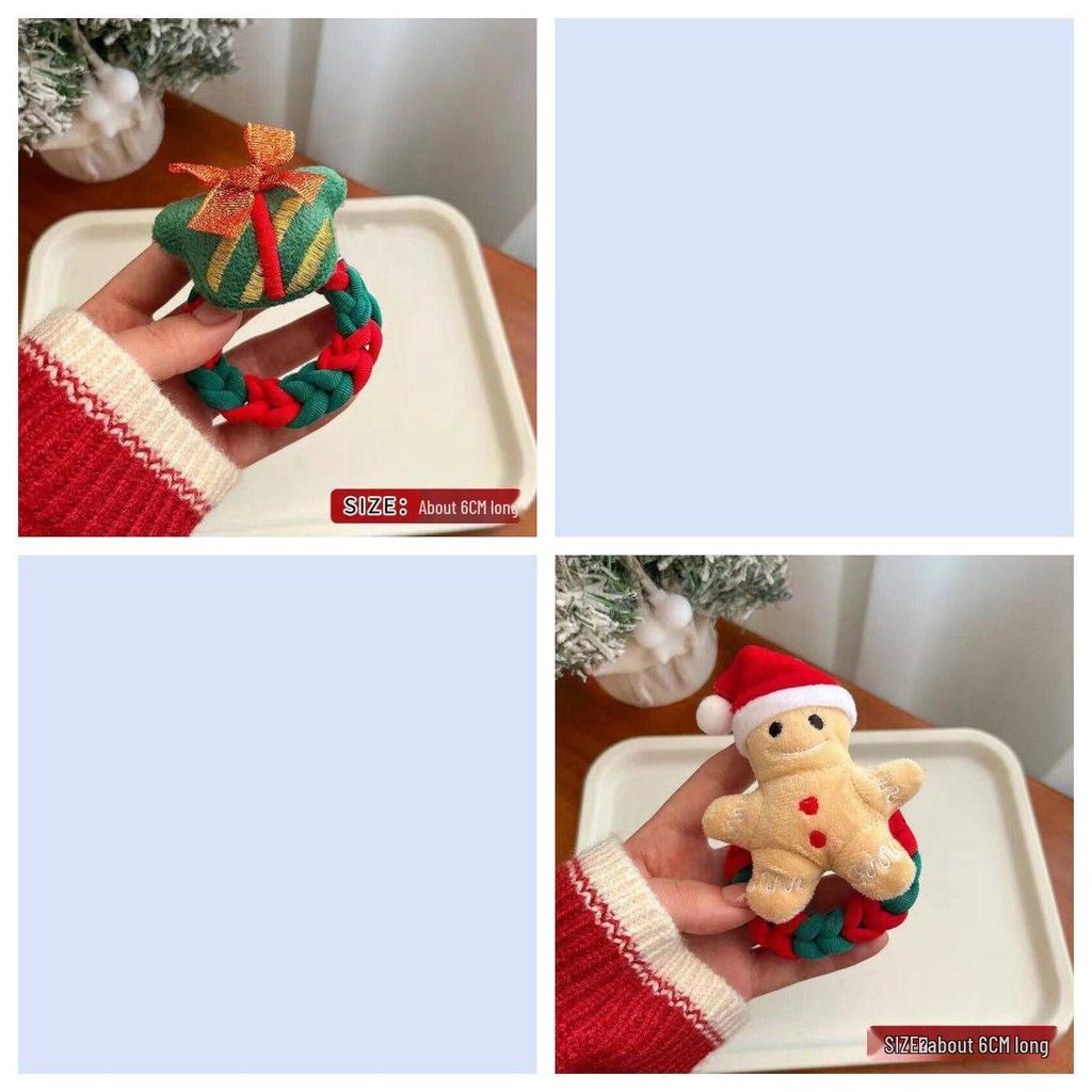 Santa Claus Christmas Scrunchies - Cute Cartoon Hair Ties & Accessories for Girls and Women