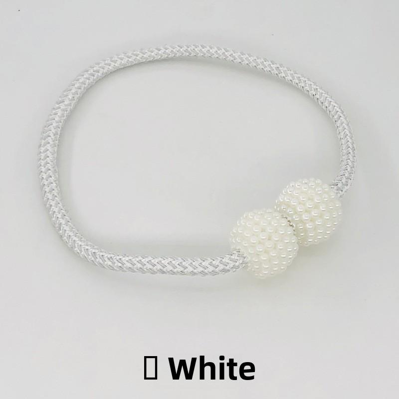 Wholesale Large Thick Rope Pearl Curtain Ties Magnetic TieSimple Tie Rope Decorations Curtain Buckles