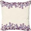 Plant and Flower Linen Pillowcase Purple Lavender Printed Pillow Cushion Cover Home Sofa