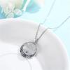 Charm Female Crystal Stone Life Tree Pendant Necklace Vintage Silver Color Wedding  For Women