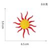 Cartoon Yellow Flower Embroidery Iron On Patches For Clothing Butterfly Sun Rainbow Clothes Stickers Apparel Sewing Accessories
