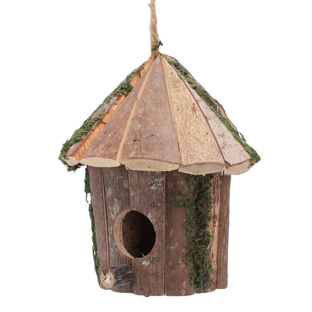 Wooden Bird House Decorative   Birdhouse with   Guard for Outdoor Courtyard Backyard