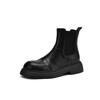 Autumn and winter thick-soled non-slip medium boots women's low-heeled large-size women's leather boots Korean version of round head square-heel