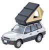 TOMYTEC Tomica Limited Vintage Neo Scale Toyota RAV4J V Silver with Tent and Figure 334422 1/64 LV-N354c (Finished Model)