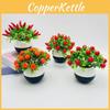 Chili Plastic Cherry Fruit Bonsai With Realistic Design Home Event Decoration