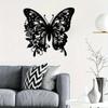 Metalen Vlinder Bloemen Wandkunst Beeldhouwwerk Handgemaakt Tuin Huis Decoratie