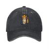 Adventure Cat Explorer Embroidered Washed Cotton Baseball Cap Classic Adjustable Hat for Outdoor Enthusiasts and Animal Lovers