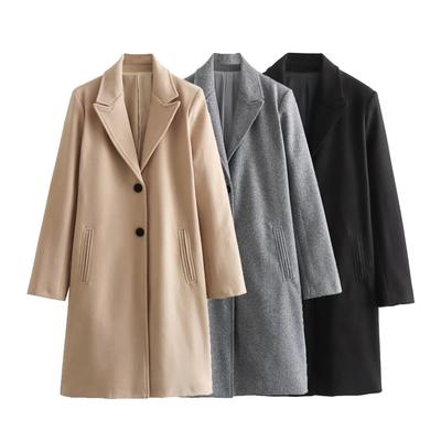 2023 European & American Style Women's Autumn Slim Mid-Length Jacket