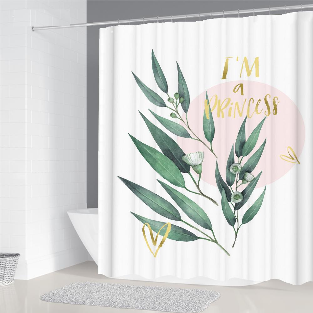 Bathroom Curtain Modern Simple Pattern Home Decor Waterproof Polyester Shower Curtains Bath Screen 180*180Cm & 180*200Cm