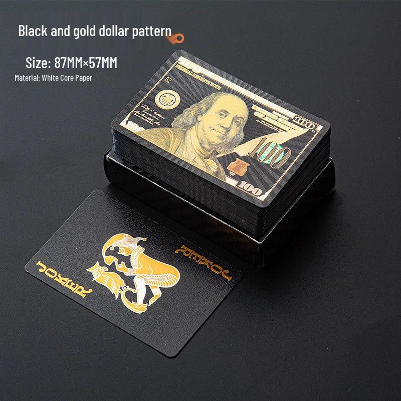 High-Grade Gold Foil Durable PVC Waterproof Poker Cards for Party Games