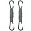 2 Pcs Heavy Duty Carabiners Braided Stainless Long-lasting Paracords Keychain Hook D Ring Clips for Water Bottle Keys Backpack