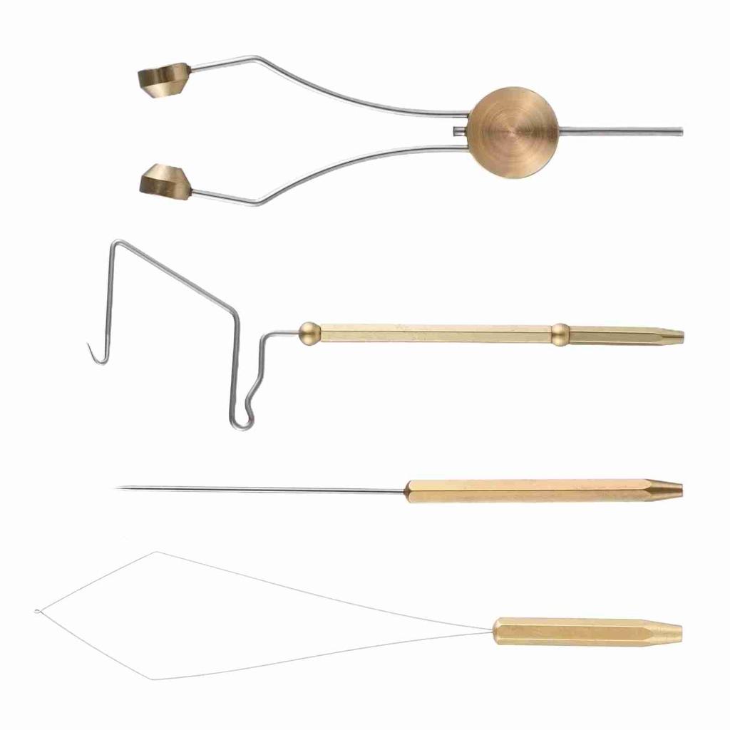 Fly Tying Tools Combo Kit Whip Finisher Bobbin Holder Bodkin Bobbin Threader for Fishing Lures